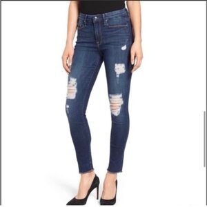 Good American Dark Blue Distressed Skinny Jeans